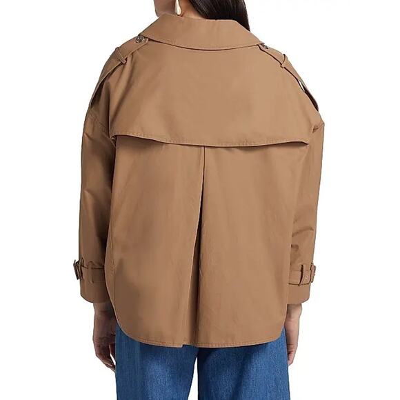 TWP Bogie Crop Cotton Blend Trench Coat - Picture 3 of 12